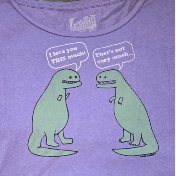 Purple Dinosaur Cropped T-Shirt - Picture 4 of 10